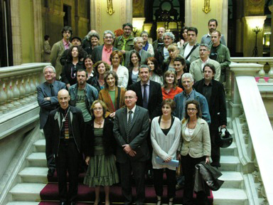 Foto de Família del dia en que es va aprovar la llei del Consell